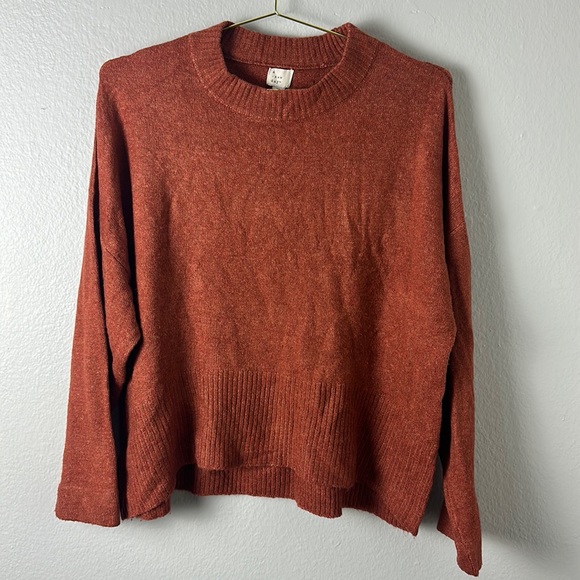 a new day Sweaters - A New Day Orange Dolman Sleeve Sweater